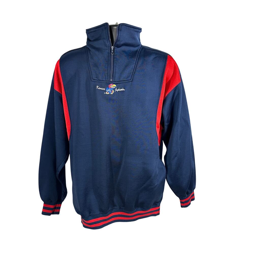 University of Kansas Jayhawks Navy Pullover, Men’s Large